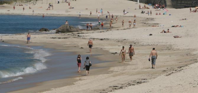Imagen de la playa de Samil en Vigo